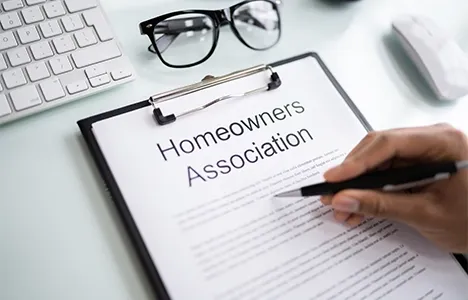 Homes in a managed residential community